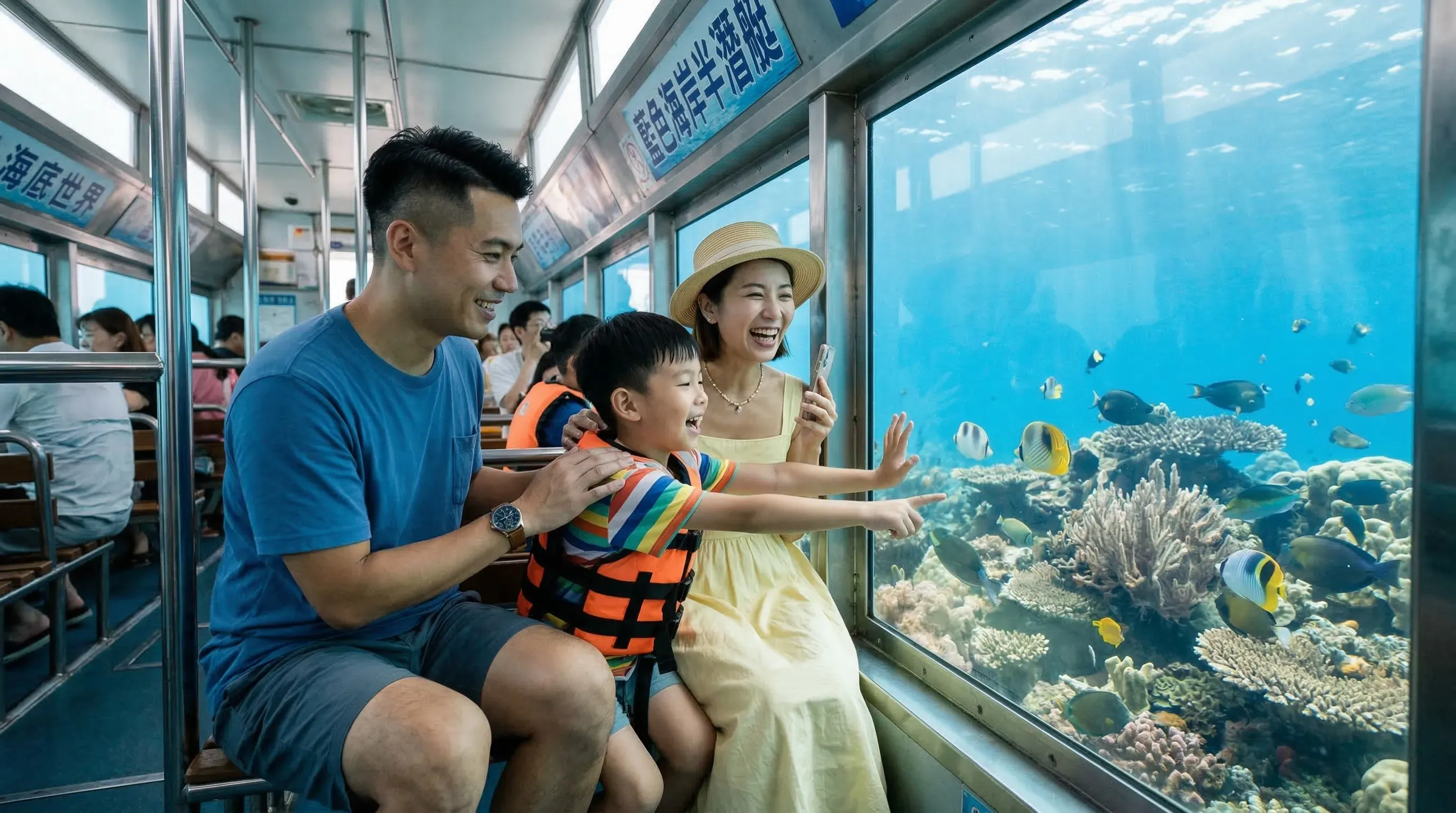 后壁湖半潛艇探索海底